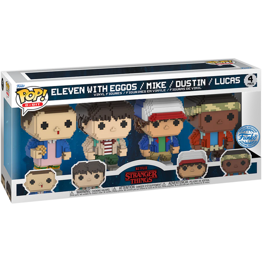 8-bit - Stranger Things - Eleven with eggos - Mike - Dustin - Lucas - 4pack