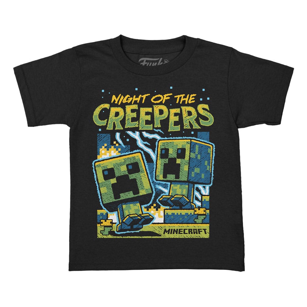 Minecraft Pocket POP & KIDS tee box - Blue Creeper maat S
